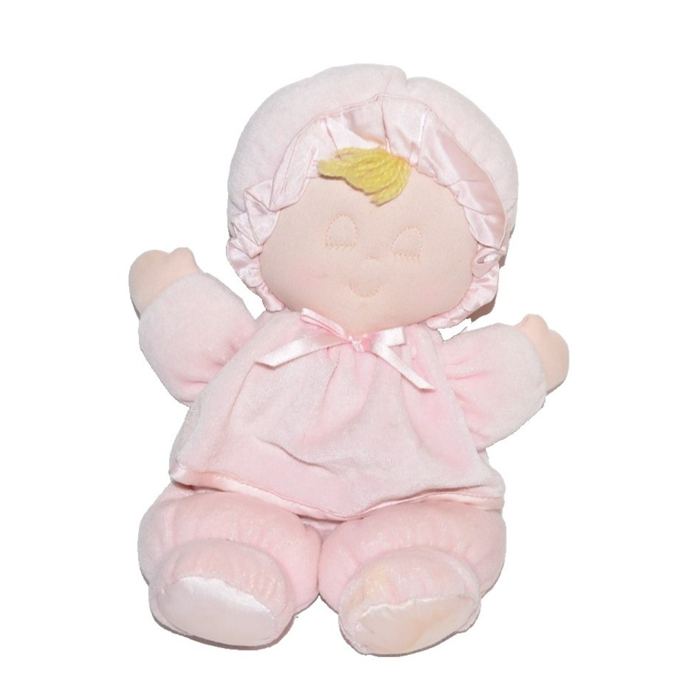 Vtg Eden Pink Sleepy Soft Baby Doll Satin Trim & Bow 10"